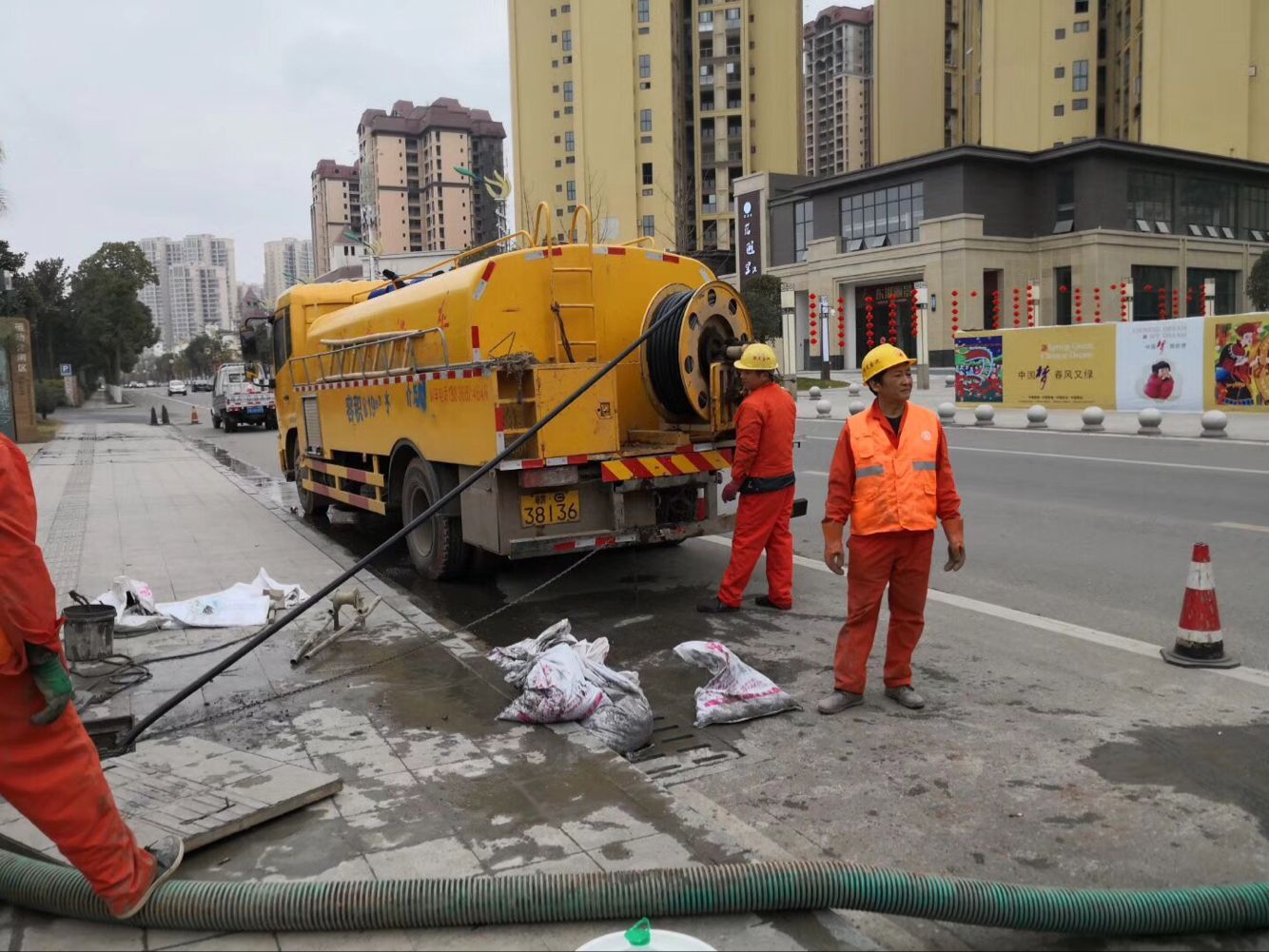 兴隆台排污管道清淤-管道清洗